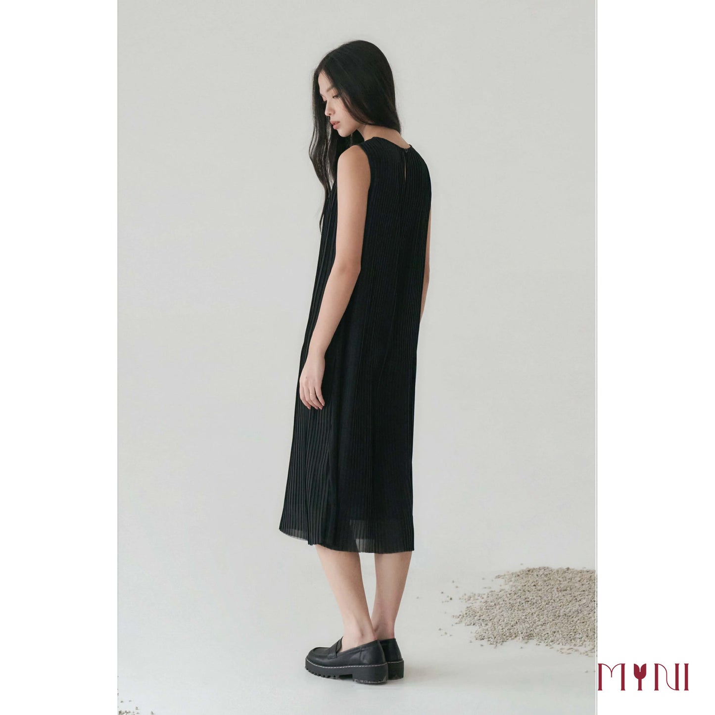 Black Pleated Dress