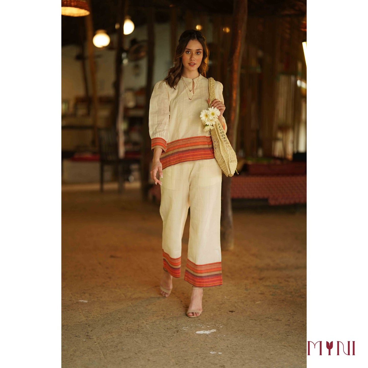 Cream Pure Cotton Co-Ord Set