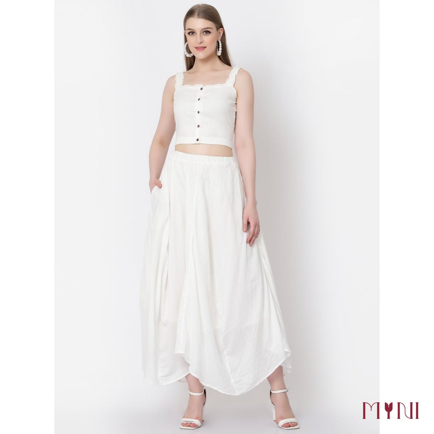 Three Piece Co-ord Set with Skirt & Long Jacket