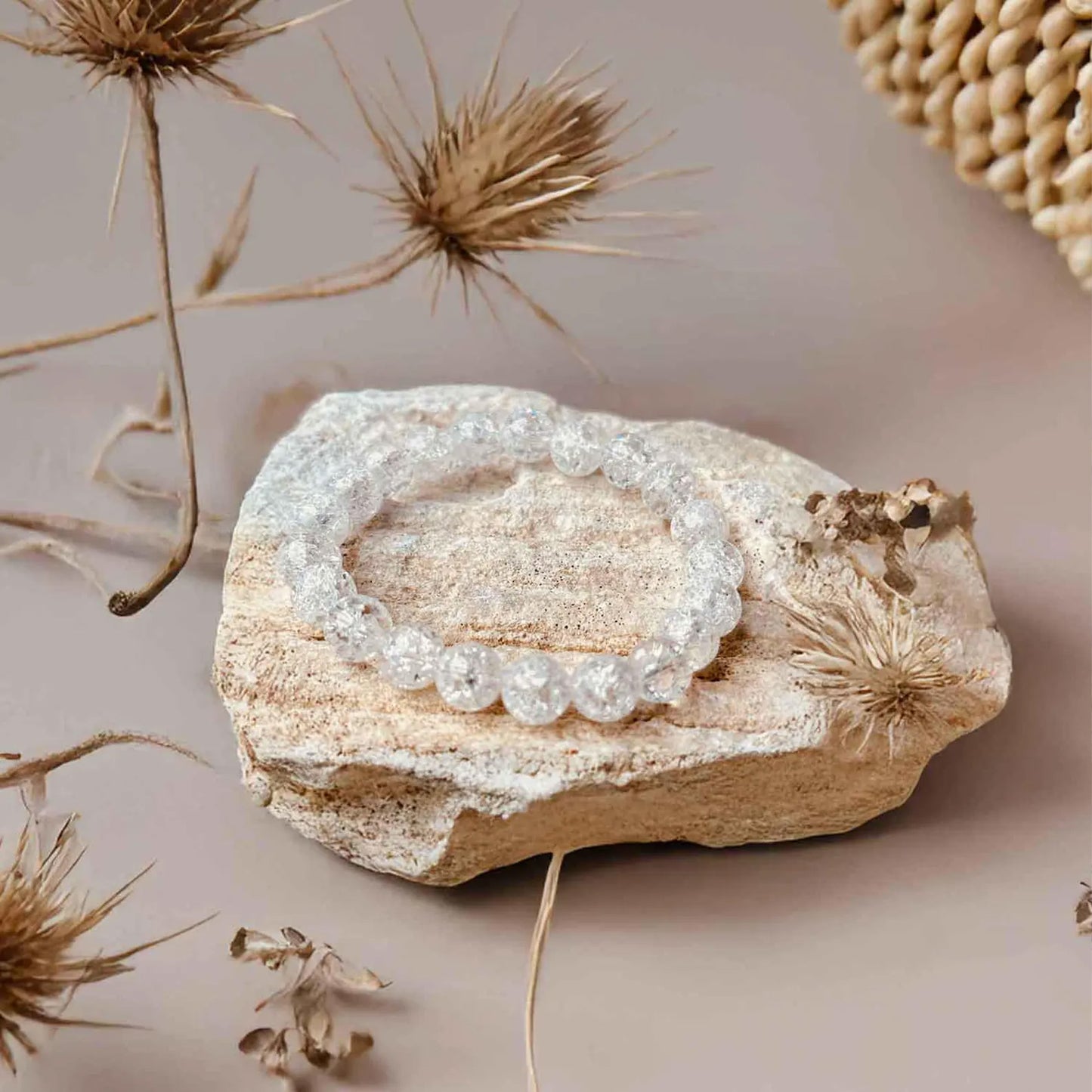 CRYSTAL / SPHATIK – DIAMOND CUT BRACELET