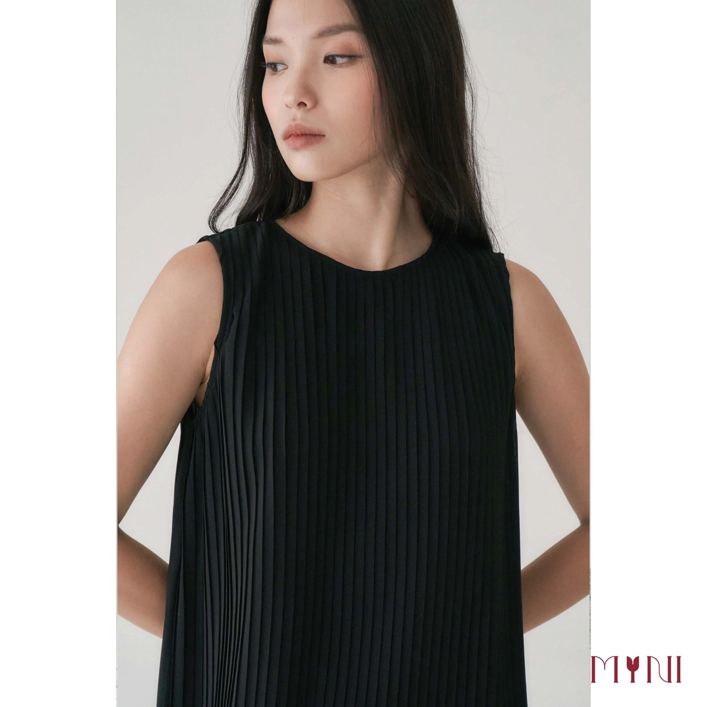 Black Pleated Dress