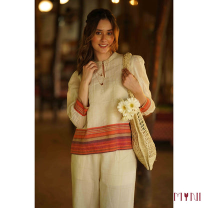 Cream Pure Cotton Co-Ord Set