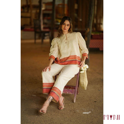 Cream Pure Cotton Co-Ord Set