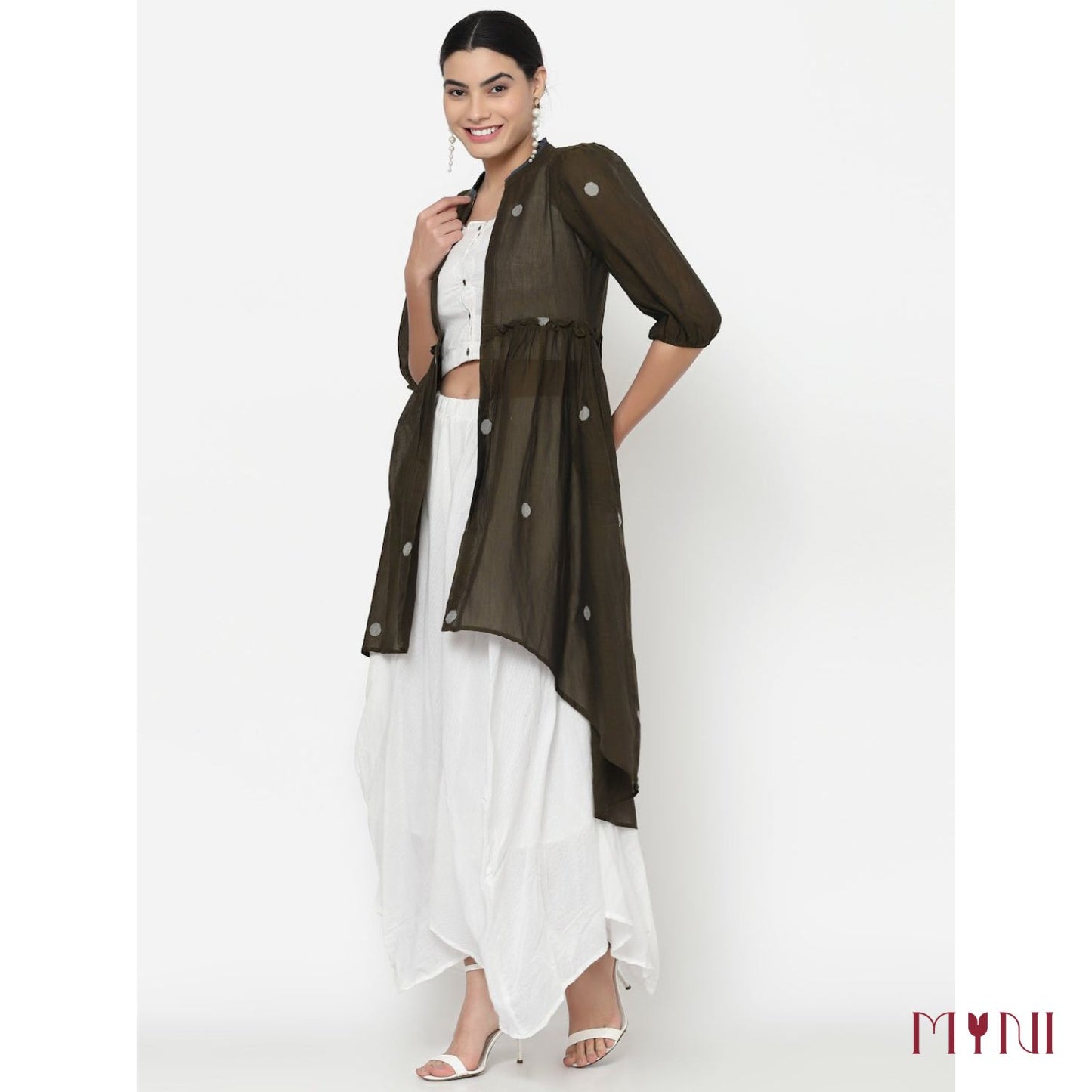 Three Piece Co-ord Set with Skirt & Long Jacket