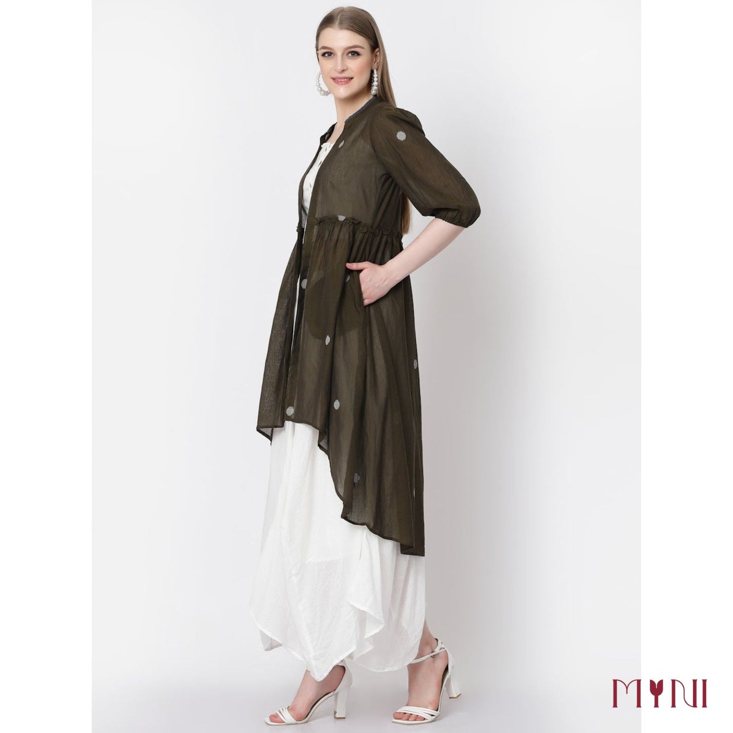 Three Piece Co-ord Set with Skirt & Long Jacket