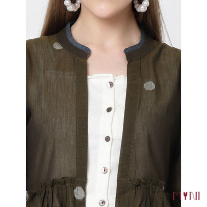 Three Piece Co-ord Set with Skirt & Long Jacket