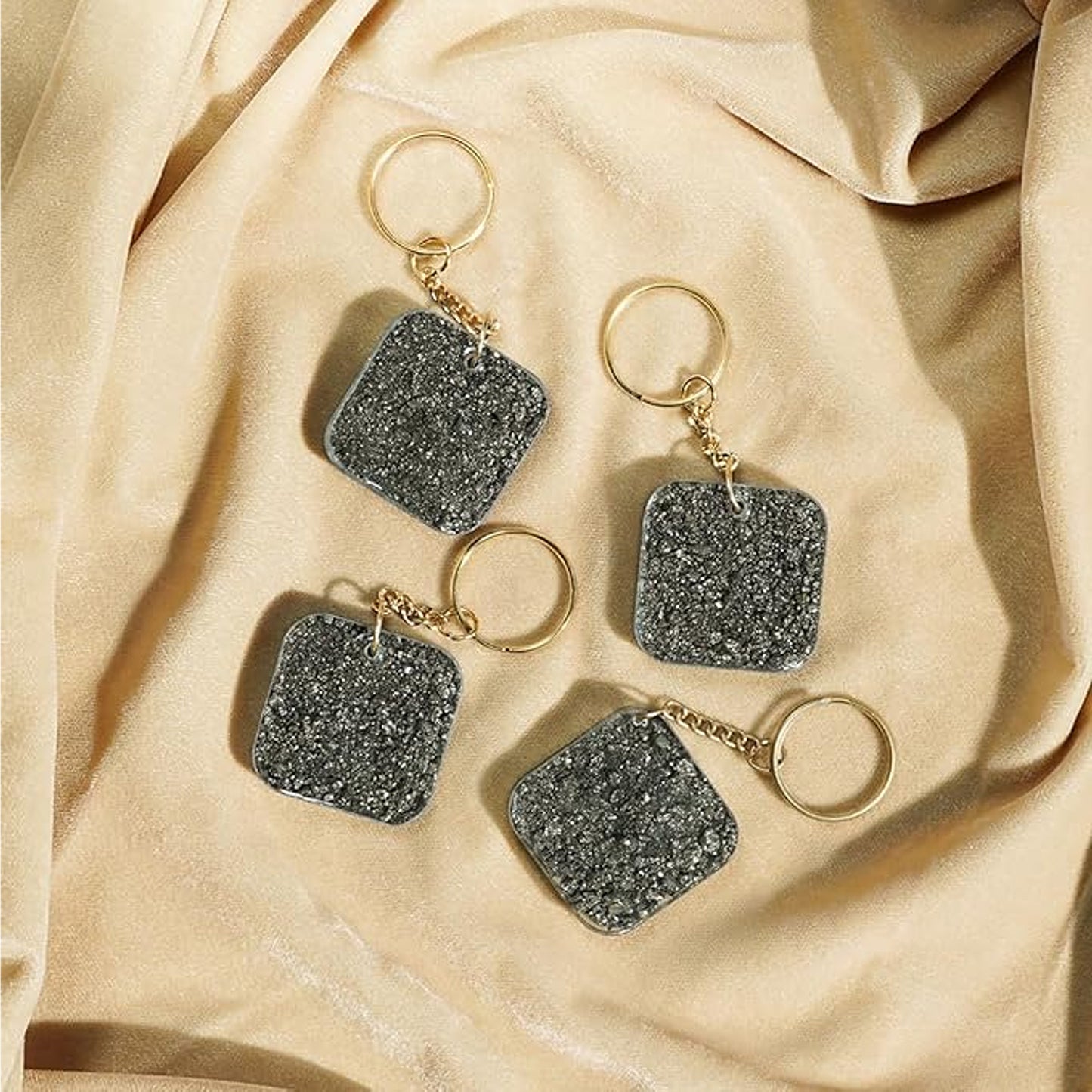 PYRITE GEMSTONE KEYCHAIN