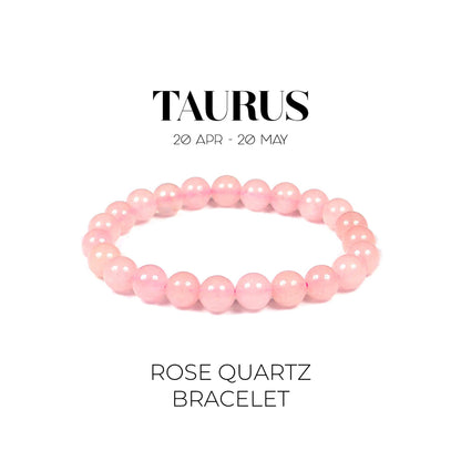 ROSE QUARTZ BRACELET (वृषभ राशि)