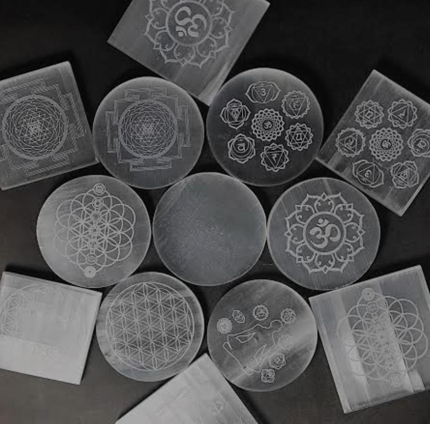 SELENITE CRYSTAL PLATE