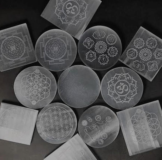 SELENITE CRYSTAL PLATE