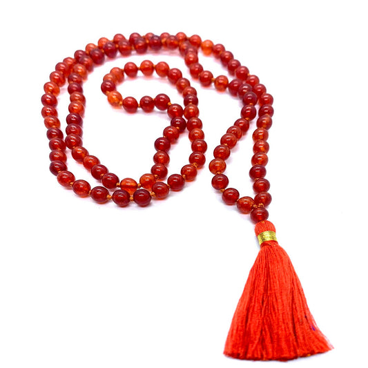 CARNELIAN MALA (CANCER : कर्क राशि)