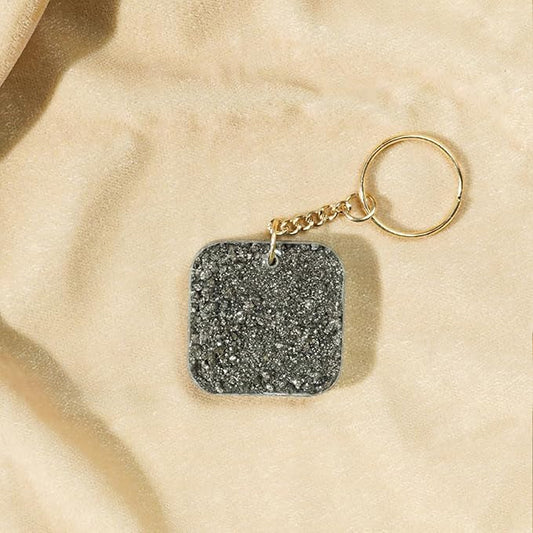 PYRITE GEMSTONE KEYCHAIN